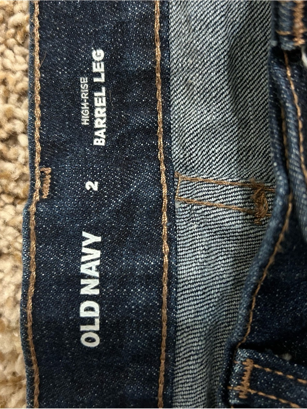 Old Navy Dark Indigo Boyfriend Jeans - Picture 5 of 5
